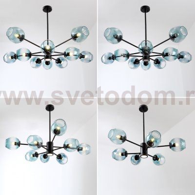 Люстра на штанге MARINE D85 Black/Blue ImperiumLoft 101779-26