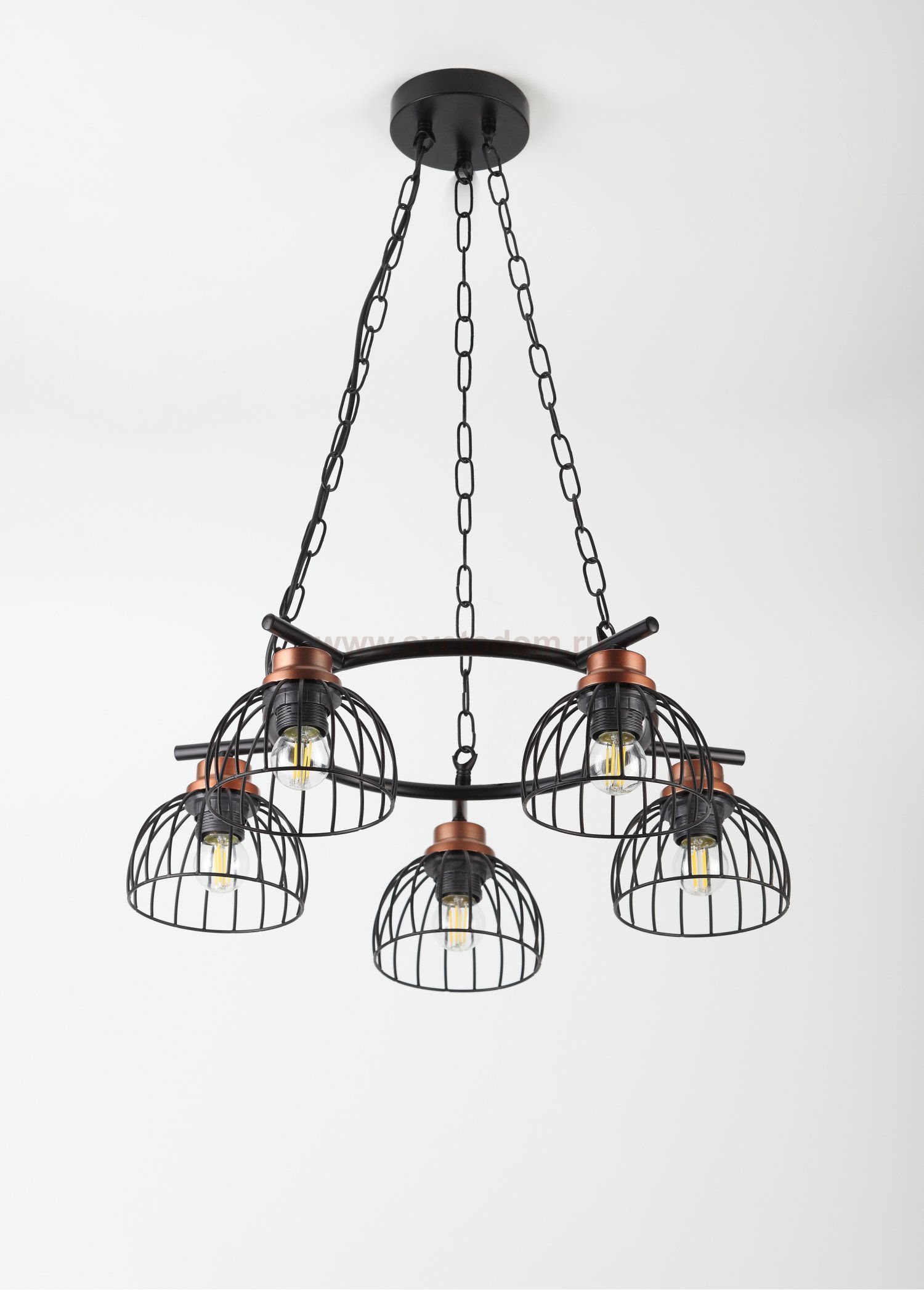 Люстра Rivoli Agarola 1018-206 5 х Е27 40 Вт лофт - кантри