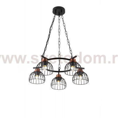 Люстра Rivoli Agarola 1018-206 5 х Е27 40 Вт лофт - кантри