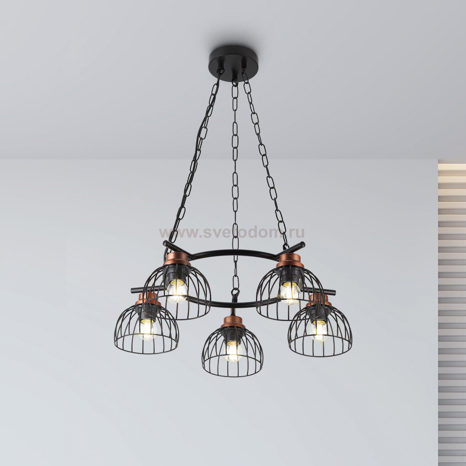 Люстра Rivoli Agarola 1018-206 5 х Е27 40 Вт лофт - кантри