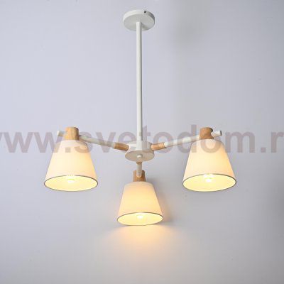 Потолочная люстра на штанге NATURA A WHITE 3 ImperiumLoft 101826-26