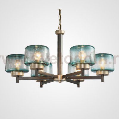 Подвесная люстра POT D70 6 lamps Blue ImperiumLoft 101926-26