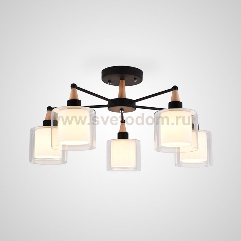 Люстра на штанге RICE D60 Black ImperiumLoft 101973-26