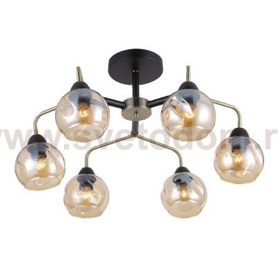 Светильник в стиле модерн 10198/6BRS+BK AMB Экономсвет