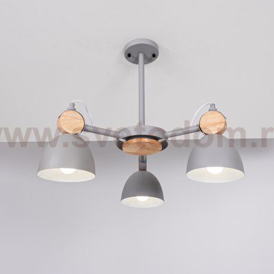 Потолочная люстр на штанге ROLLA 3 Gray ImperiumLoft 101991-26