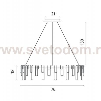 Подвесная люстра Divinare ROTONDO 1019/02 SP-70
