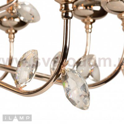 Подвесная люстра iLamp Dames 1020-10+5 Золотая