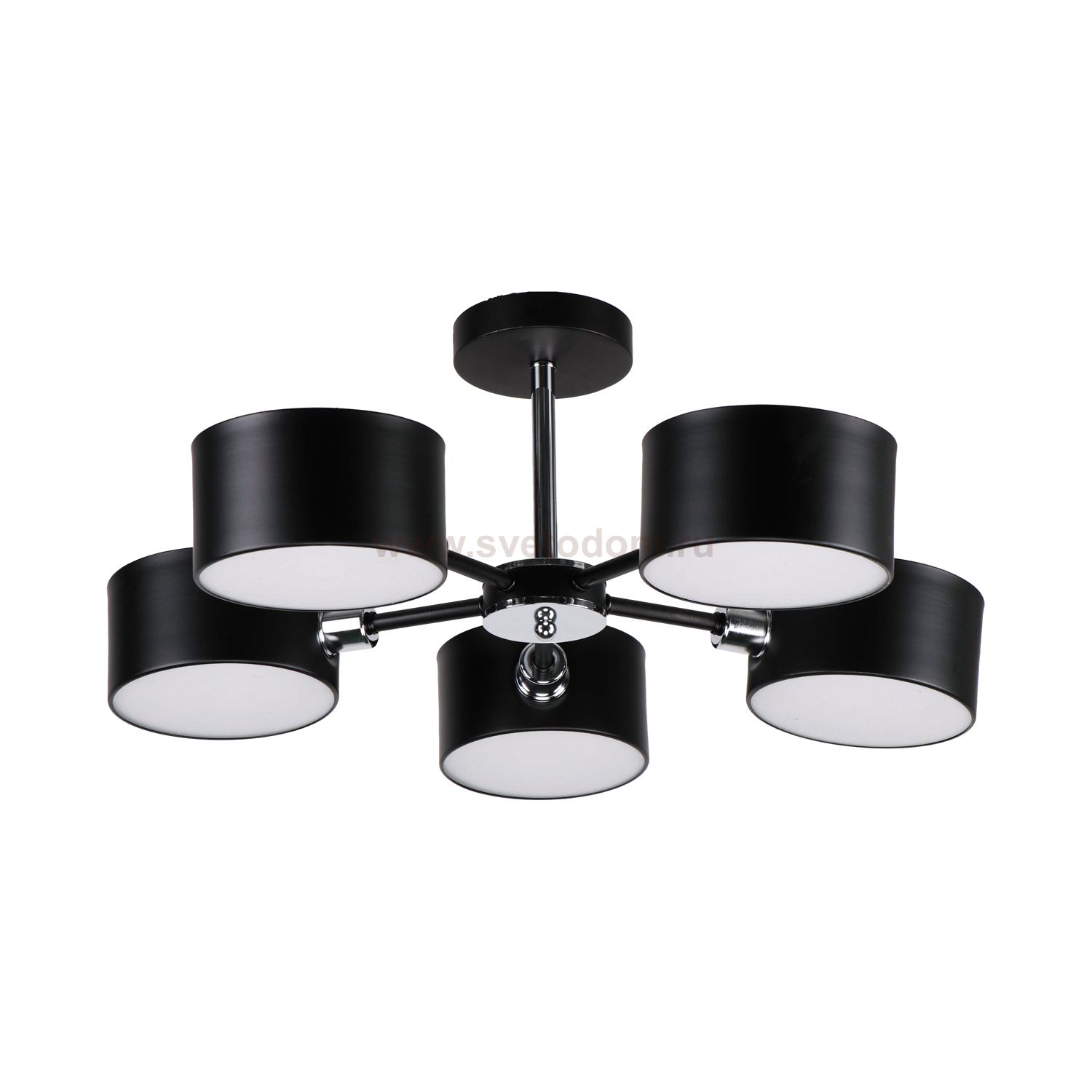 Люстра потолочная черная 10203/5BK+CR BK