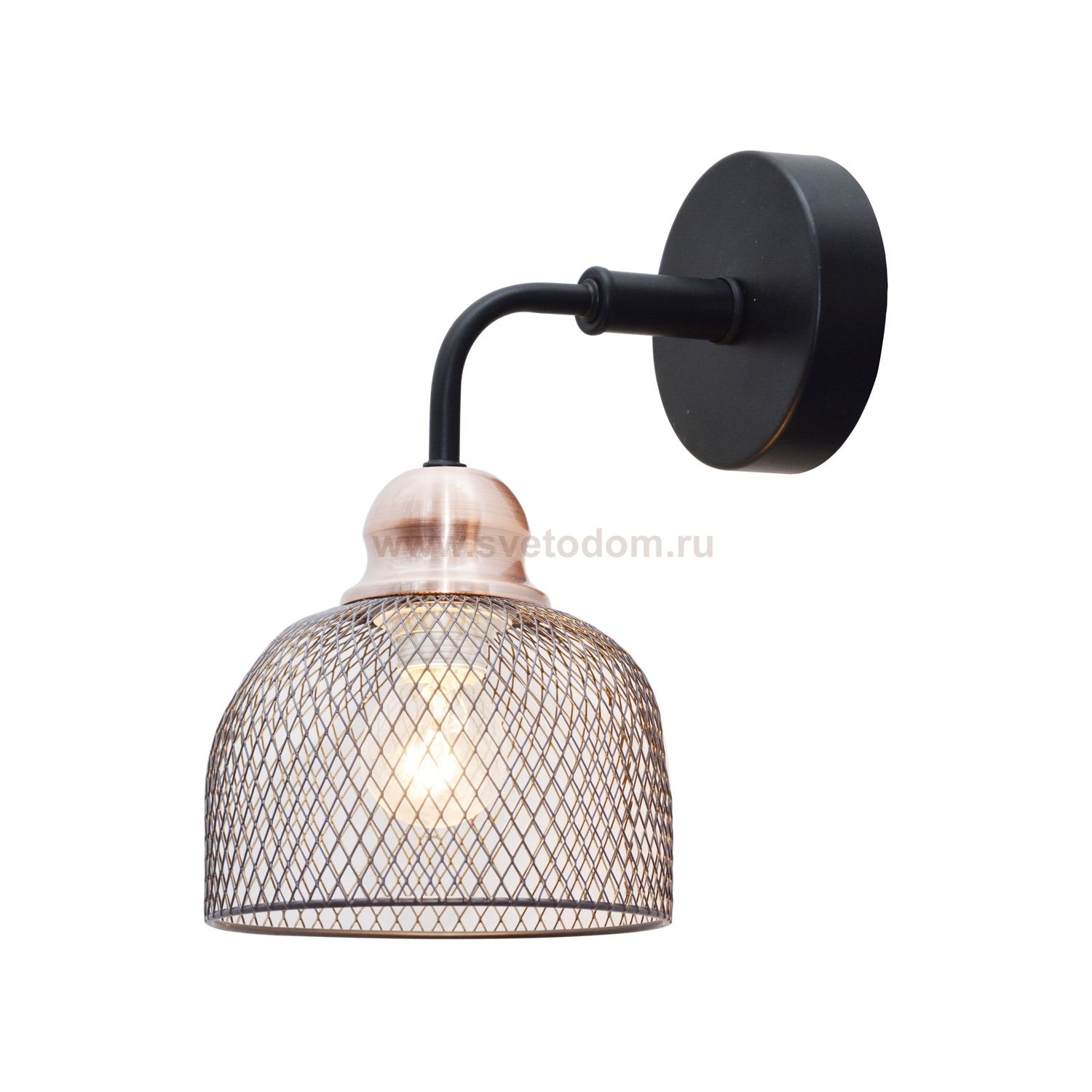 Светильник бра Лофт Экономсвет 10207/1wBK+AC BK