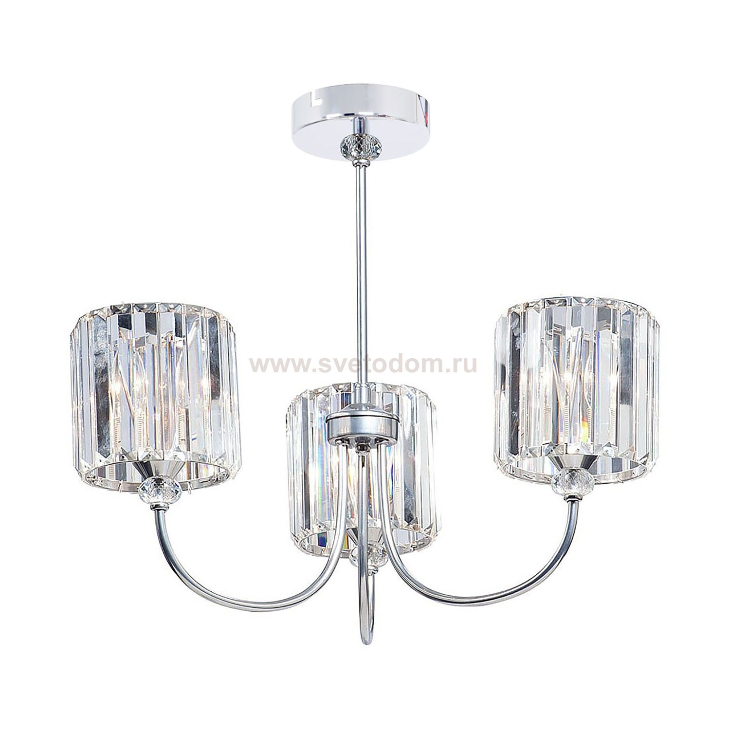 Люстра классическая с хрусталем Экономсвет 10208/3CR CL