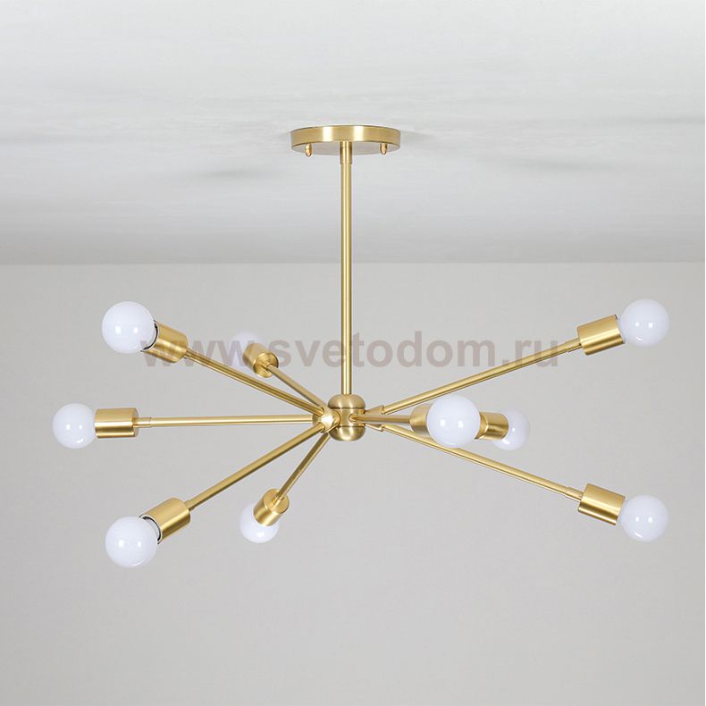 Люстра на штанге SPUTNIK D75 Gold ImperiumLoft 102085-26