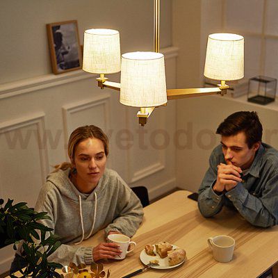 Люстра Jorgenson D85 Beige/Dark wood ImperiumLoft 102089-26
