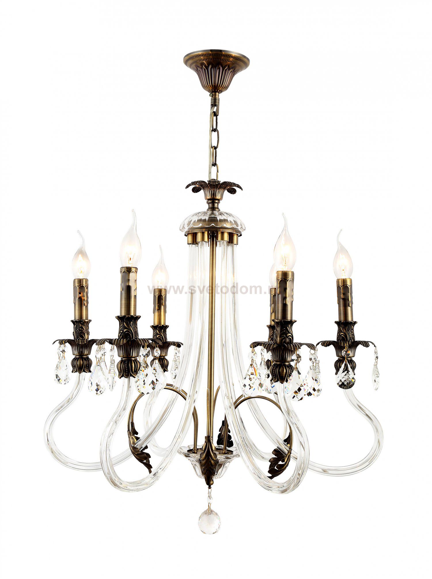 Люстра Rivoli Marlene 1021-206 6 х Е14 40 Вт хрусталь классика