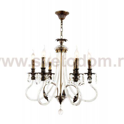 Люстра Rivoli Marlene 1021-206 6 х Е14 40 Вт хрусталь классика