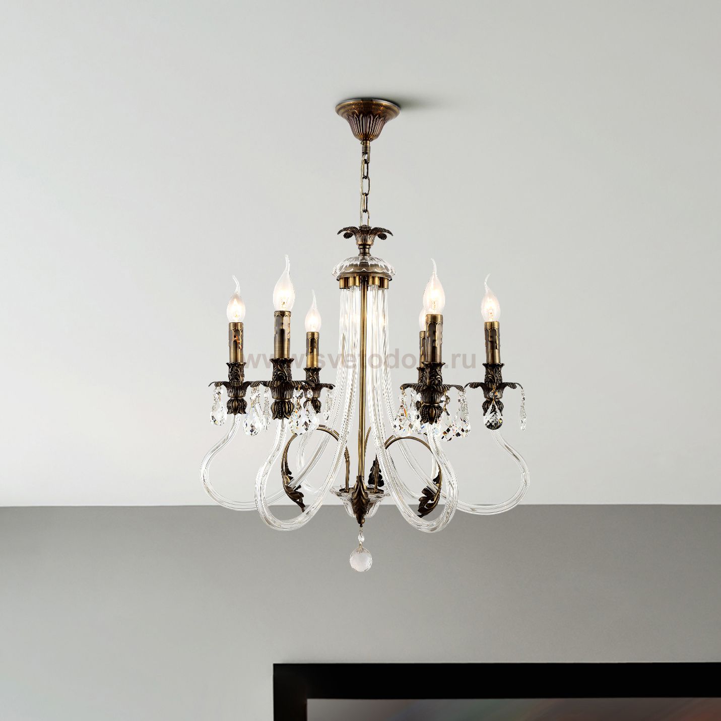 Люстра Rivoli Marlene 1021-206 6 х Е14 40 Вт хрусталь классика