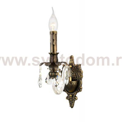 Бра светильник Rivoli Marlene 1021-401 настенный 1 х Е14 40 Вт хрусталь классика