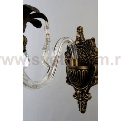 Бра светильник Rivoli Marlene 1021-401 настенный 1 х Е14 40 Вт хрусталь классика