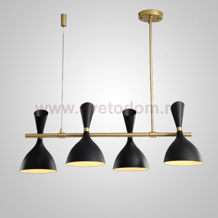 Подвесной реечный светильник TRUMPET LINE L85 Black ImperiumLoft 102151-26