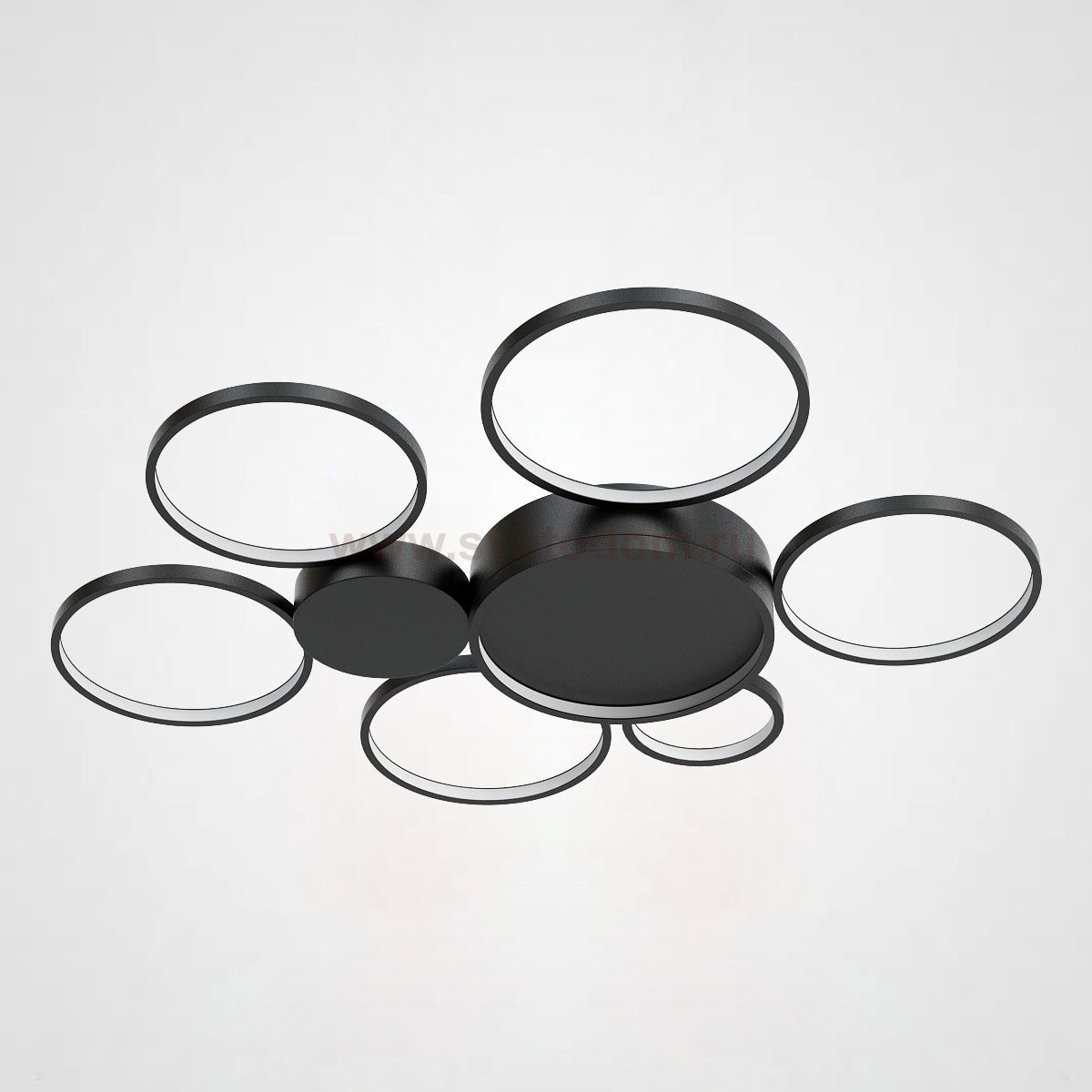 Потолочная люстра в виде колец TWINE 7 rings Black ImperiumLoft 102161-26