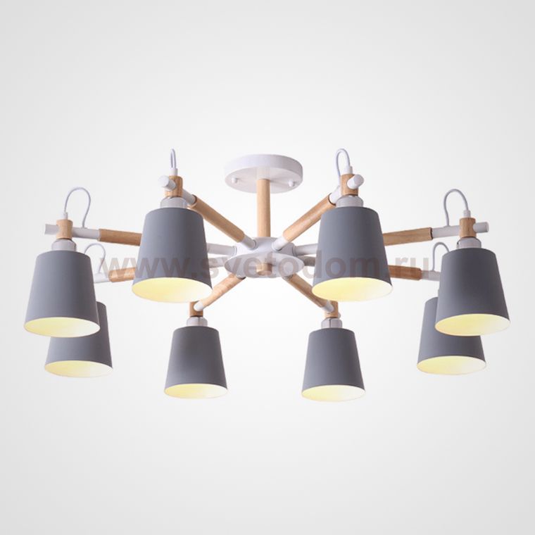 Люстра на штанге VARDA 8 lamps Grey ImperiumLoft 102181-26