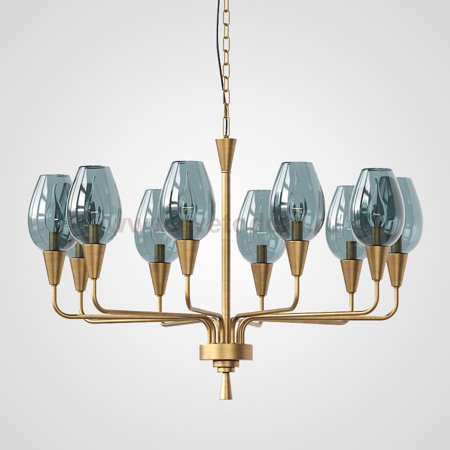 Подвесная дизайнерская люстра Viola 10 Синий ImperiumLoft 102199-26