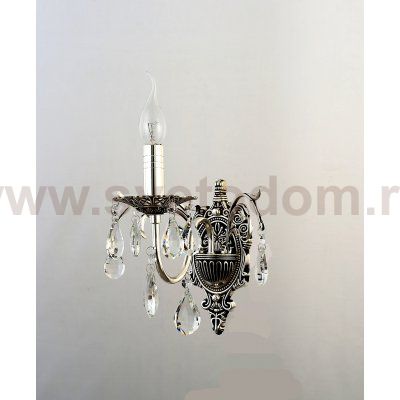 Бра светильник Rivoli Margareta 1022-401 настенный 1 х Е14 40 Вт хрусталь классика