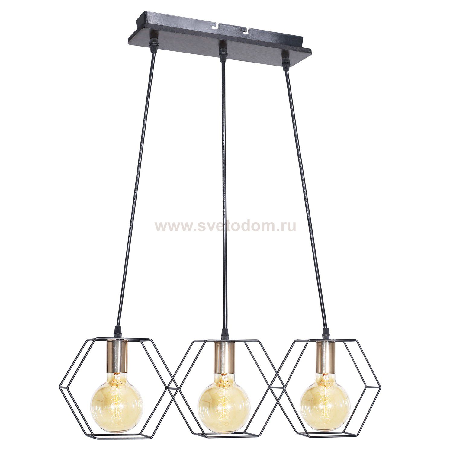 Подвесной светильник Экономсвет 10221/3BK+FG BK