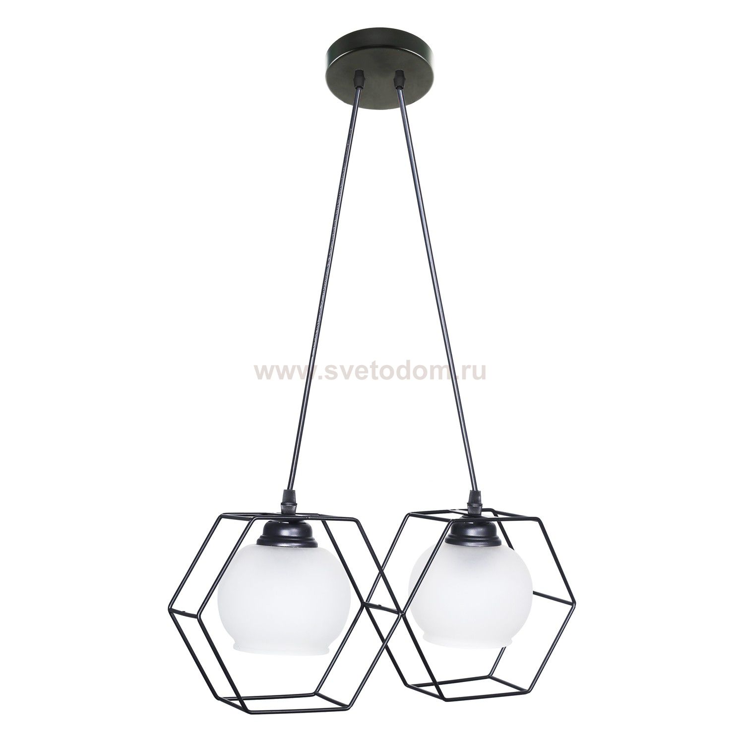 Подвесной светильник Экономсвет 10222/2BK BK+WT