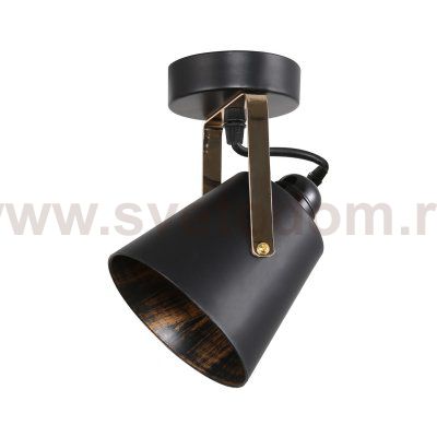 Потолочный спот 10223/1BK+FG BK Экономсвет