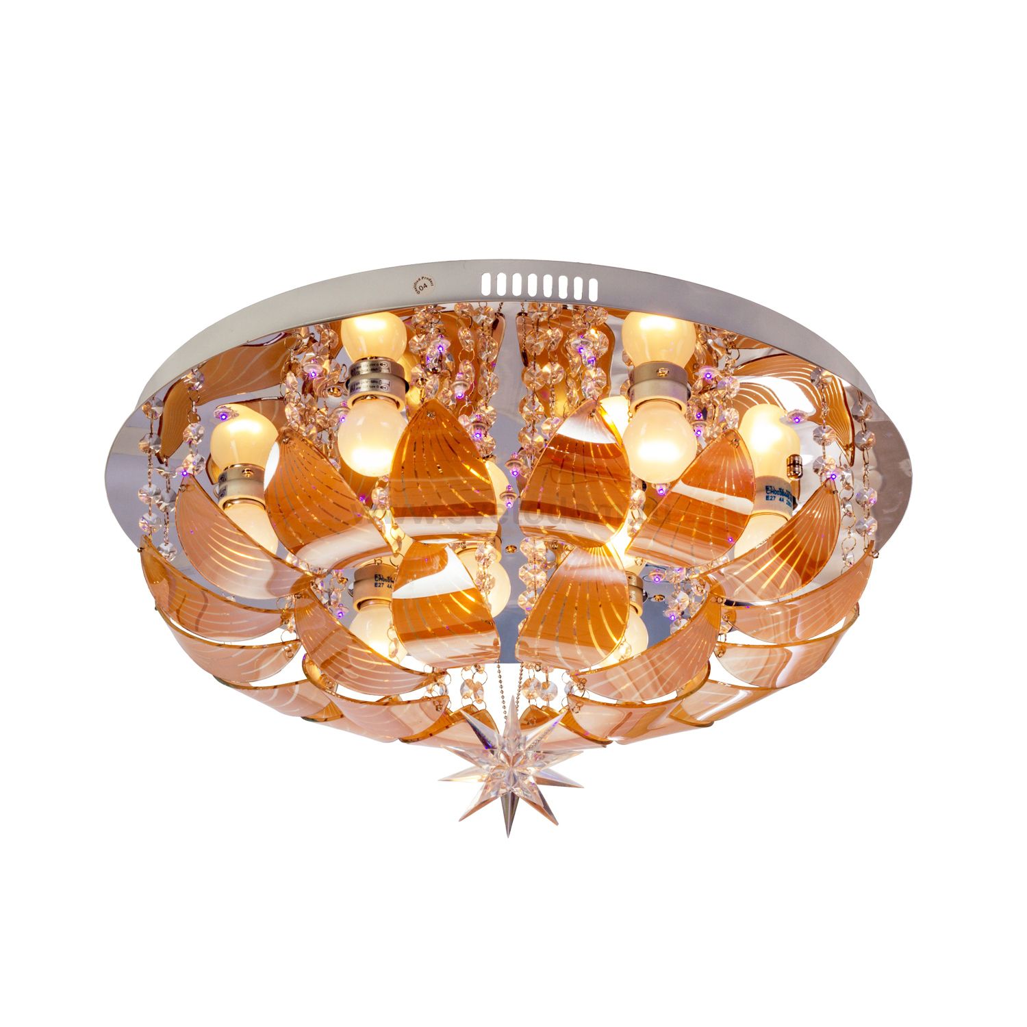 Люстра круглая Экономсвет 10238/6+3CR RC RBPLED