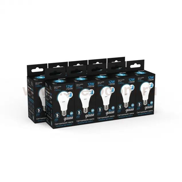 Лампа Gauss A60 12W 1200lm 6500K E27 LED