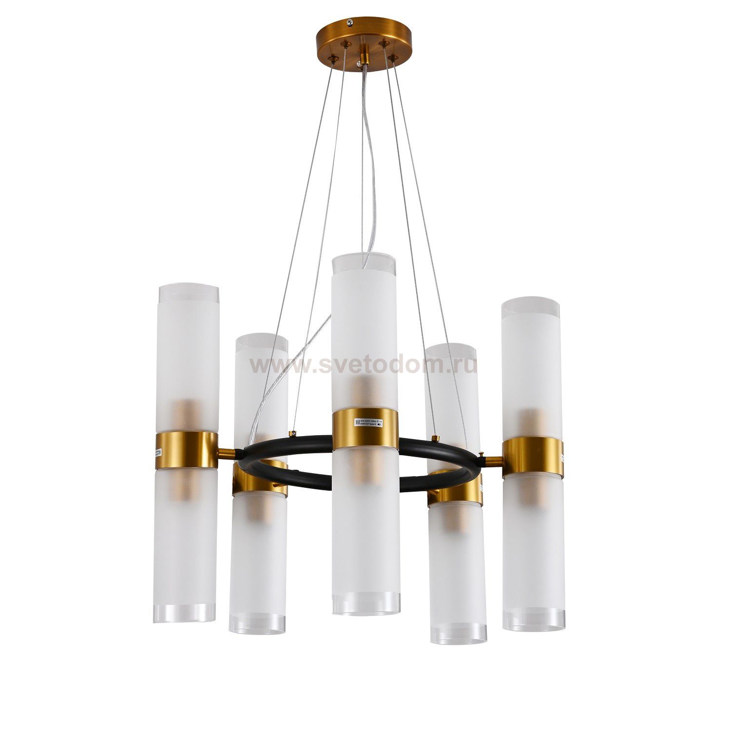 Подвесная люстра 10256/10BK+GD WT ЭкономСвет