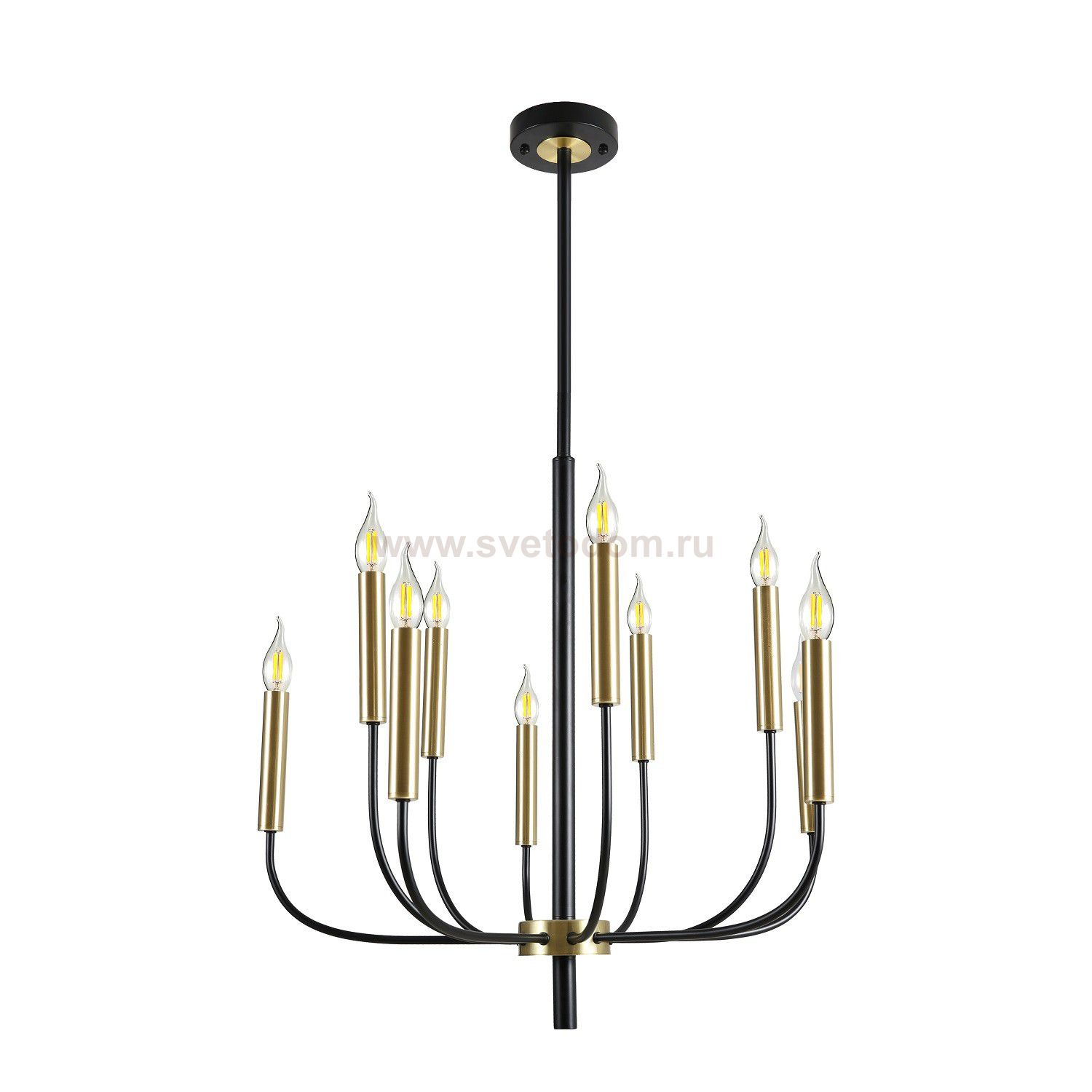 Люстра в стиле Лофт 10275/10BK+GD ЭкономСвет