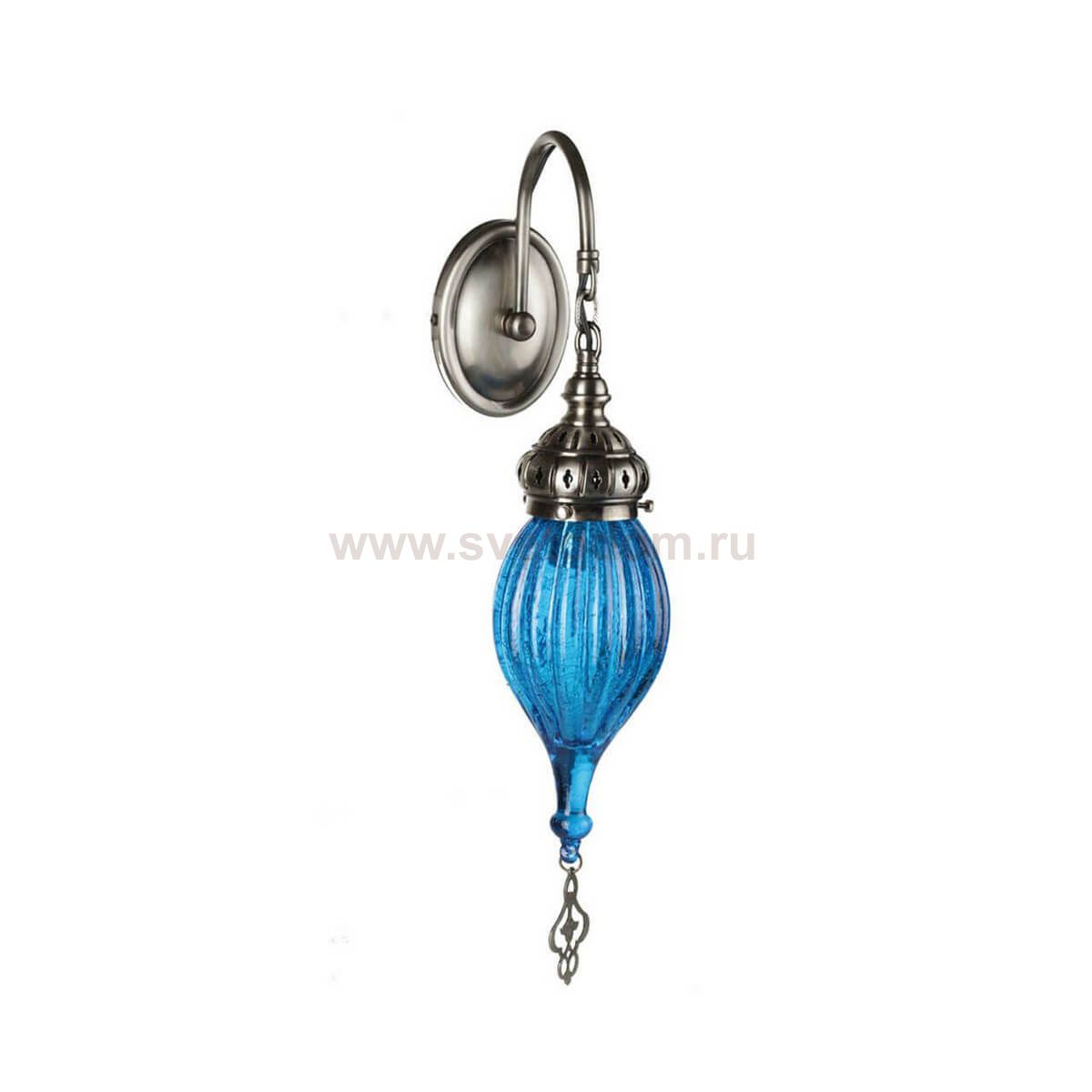 Светильник бра АЛЛАДИН бирюзовый h-53 w-10*15 E14 1*40 Kink light 102802ST,05