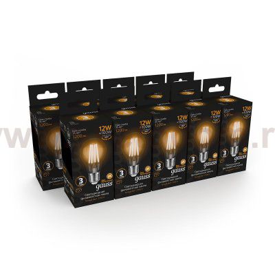 Лампа Gauss Filament А60 12W 1200lm 2700К Е27 LED (102902112)