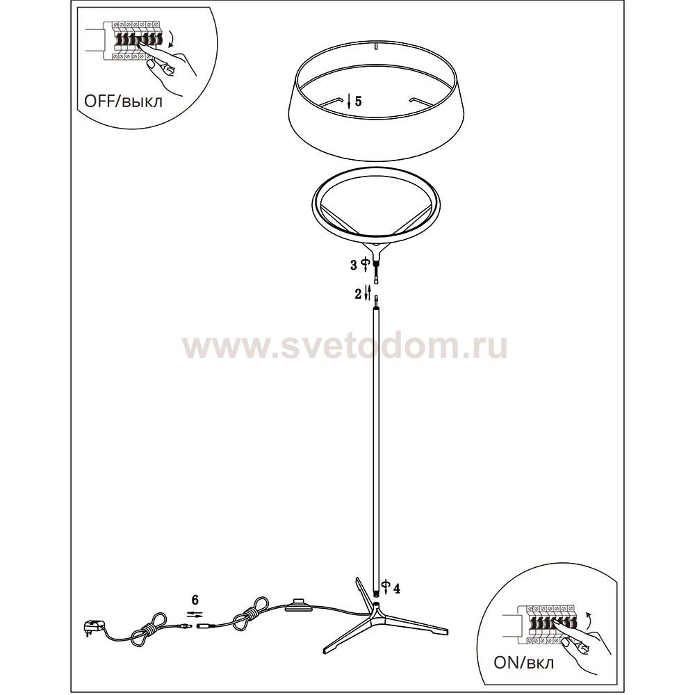 Торшер Divinare ALMA 1029/06 PN-11