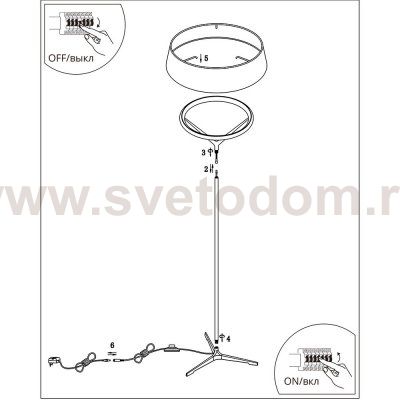 Торшер Divinare ALMA 1029/06 PN-11