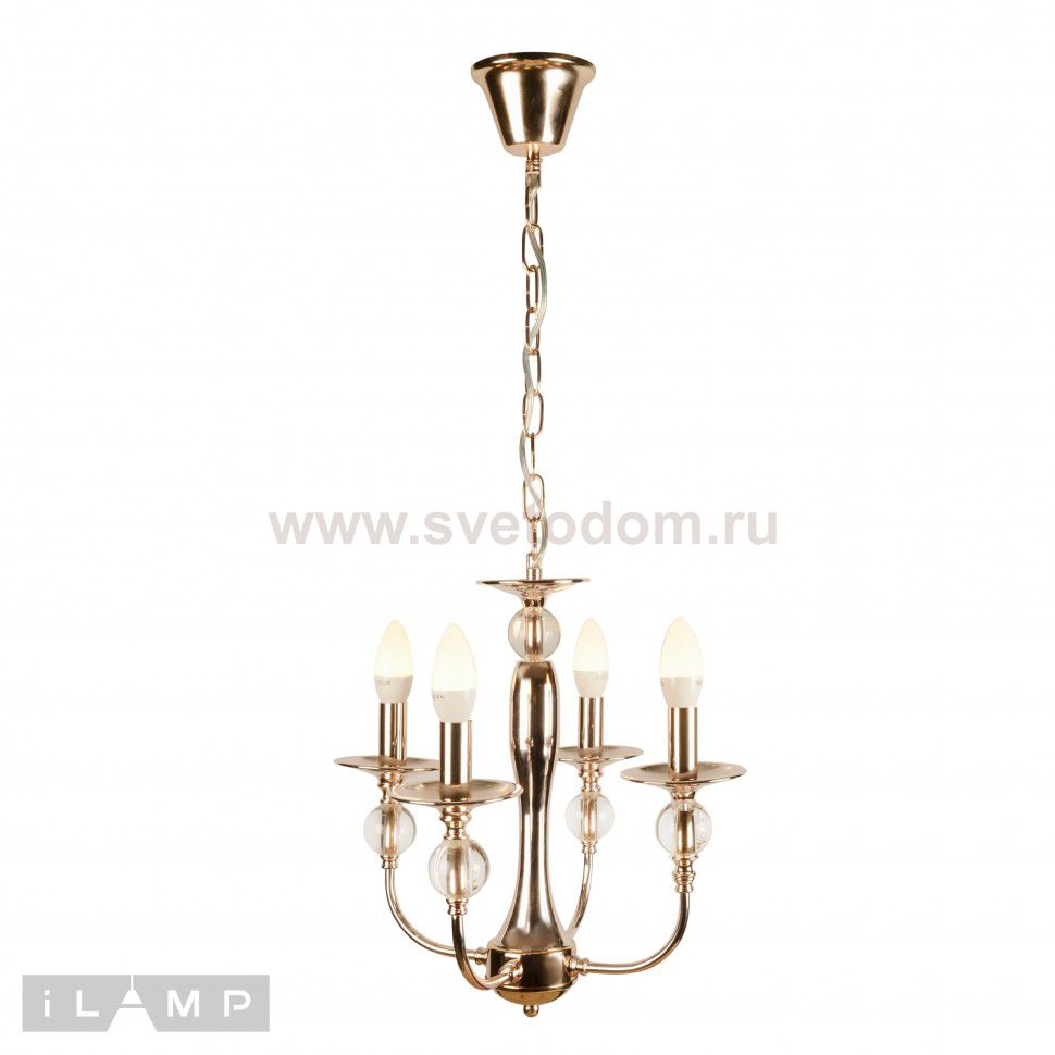 Подвесная люстра iLamp Aura 1030-4 Золотая