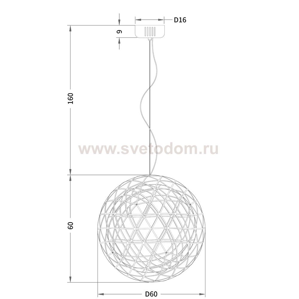 Подвесной светильник Divinare 1030/02 SP-92 GALASSIA