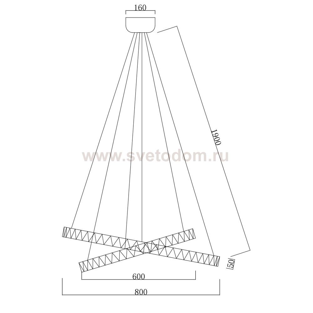 Светильник подвесной Divinare 1030/02 SP-144 GALASSIA