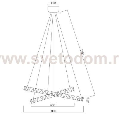 Светильник подвесной Divinare 1030/02 SP-144 GALASSIA