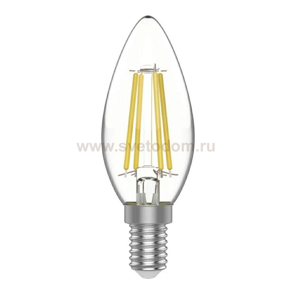 Лампа Gauss Basic Filament Свеча 4,5W 420lm 4100К Е14 LED (1031215)