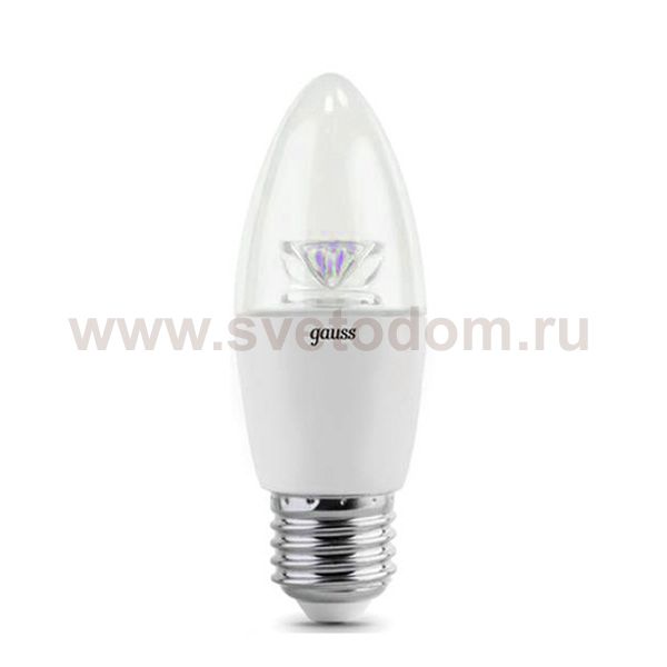 Лампа Gauss EB103202106-D LED Candle Crystal Clear E27 6W 2700К диммируемая
