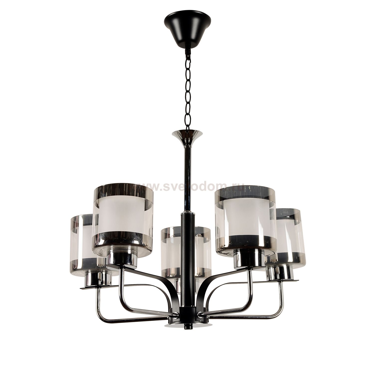 Светильник ЭкономСвет 10357/5CR+BK WT+CL