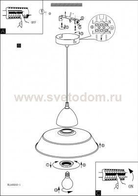 Подвесной светильник Eglo 49243 AUCKLAND