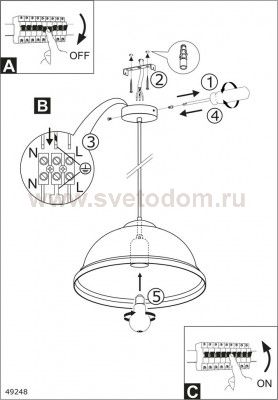Подвесной светильник Eglo 49248 TRURO 2
