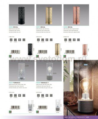 Настольная лампа Eglo 94549 TORVISCO 1