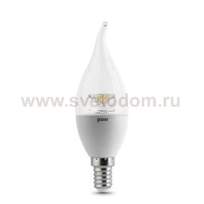 Лампа Gauss EB104201104 LED Candle Tailed Crystal Clear E14 4W 2700K