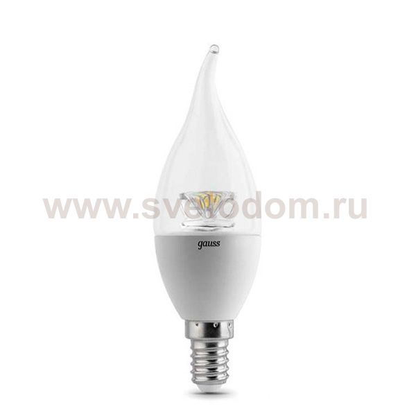 Лампа Gauss EB104201106-D LED Candle Tailed Crystal Clear E14 6W 2700K диммируемая