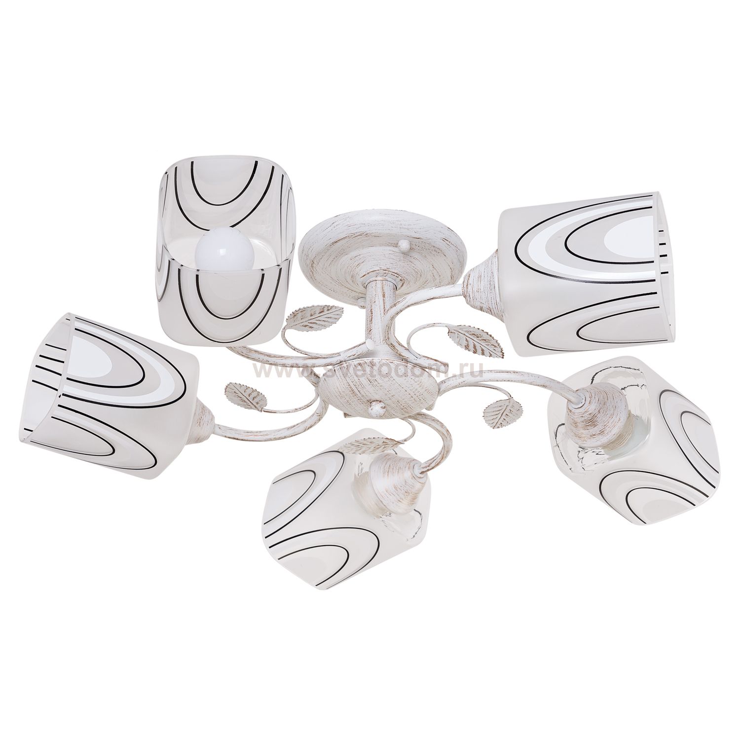 Светильник ЭкономСвет 104/5WG WT+BK